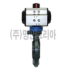실린더 버터플라이밸브 (PP, 솔밸브장착형)
