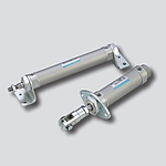 푸트형 편로드 실린더 (단동전진, 튜브내경 32mm, 2산 너클조인트, 행정거리 25~200mm)