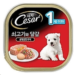 강아지 캔 (퍼피 소고기와 달걀 100g)