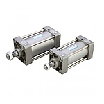 ACM 표준형 편로드 실린더 (단동전진, 무급유, 내경 40mm, 선단너트 1개, 행정 25~150mm)