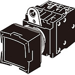 푸시 버튼 스위치 (각형) (가드 형) LED (조광 감압 장치 없음) (둥근몸통형태Ø22 / 25) A22L