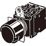 푸시 버튼 스위치 (원형) (하프 가드 형) LED (조광 감압 장치 포함) (둥근몸통형태Ø22 / 25) A22L