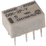 Omron 초소형 로우 프로파일 릴레이, 2c 접점, 5V dc, 237 Ω