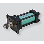 KP140HC 장방형 헤드측 플랜지 (두께보강형) 컴팩트씰 편로드 (내경 80mm, 선단너트(표준), C형, 행정 50~1000mm)