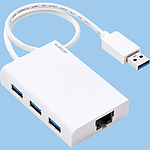 유선 LAN 어댑터 USB3.0 USB 허브 내장 3 포트 케이블 길이 30cm EU RoHS 지침 준수 (10 물질)