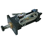 두께보강 장방형 로드측 플랜지 컴팩트씰 실린더 (튜브내경40mm, 선단너트1개, C형, 행정50~1000mm)