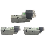 3포트 소형 내부파일럿 직접배관식 솔레노이드밸브 (RDV100 Series, N.C, DC 12V, 수평형 커넥터)