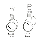 실린더형 흡광 셀 (2면 투명, Type 32, with PTFE Stopper)
