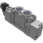 5포트 내부파일럿 직접배관 솔레노이드 (DV4000, Single, DC24V, 그로밋, PCB타입 기본)