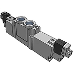 5포트 솔레노이드(DV4000, Pressure Center, DC24V, 수직커넥터, PCB타입 기본)