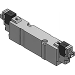 5포트 솔레노이드(DV4000, Pressure Center, DC12V, 수직커넥터)