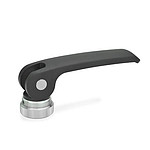 Clamping levers with eccentrical cam with internal thread (GN 927.4)