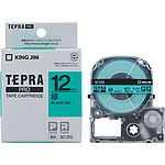 TEPRA PRO 테이프 색상 라벨 (파스텔 녹색 검은문자)