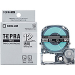 TEPRA PRO 테이프 투명 라벨 (투명 흰색 문자)