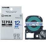 TEPRA PRO 테이프 투명 라벨 (투명 파랑 문자)