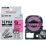 TEPRA PRO 테이프 강 점착 라벨 (핑크 검은문자)