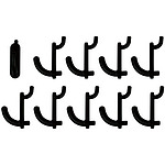 펀칭 보드 용 부품 수지 후크