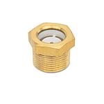 Oil level sight glasses with conical thread (GN 743.8)