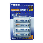 임펄스 충전지 1.2V2550mAh AA4알 카드타입