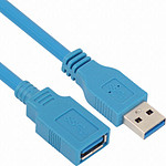USB 3.0 A (M) to A (F) 몰딩 연장 케이블 (NMC-UF305BLN)