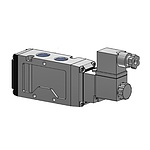 탄성체씰 5포트 파일럿 직접배관 솔레노이드 (RDS5000, 싱글, DC24V, DIN터미널)