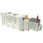 탄성체씰 5포트 파일럿 직접배관 솔레노이드 (RDS5000, 싱글, DC12V, 그로메트)