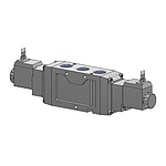 탄성체씰 5포트 파일럿 직접배관 솔레노이드 (RDS5000, 더블, DC100V, 그로메트)