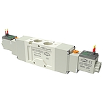 탄성체씰 5포트 파일럿 직접배관 솔레노이드 (RDS5000, Closed Center, AC240V, 그로메트)