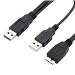 USB 3.0 A to Micro B Y형 케이블 (IN-U3YMC)