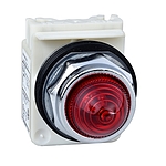 파일럿 라이트 컴플리트(30mm, 24VAC/DC Voltage, Lamp Type LED, Terminal Connection Pressure Plate, 9001KP35LRR9)