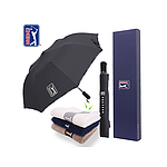 PGA 2단 로고바이어스우산+세면타올세트