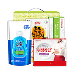 리큐 곡물설거지300리필 정사각위생장갑 크린백 4종