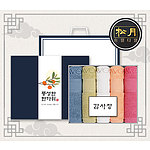추석 띠지 감사장세트 송월 샤보렌 식스40 세면타월 5매세트