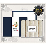 추석 띠지 감사장세트 송월 친환경 나무40 세면타월 5매세트