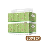 해피니스 미용티슈 250매 꽃넝쿨 2P 기성품