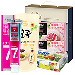 무궁화 오곡 안심설거지 리필 300ml 페리오 토탈 7 치약 100g 온더바디 비누 80g 2개 크린손 신선팩 50매