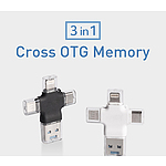레빗 크로스 3IN1 OTG메모리 32GB 아이폰 C타입 안드로이드 사용