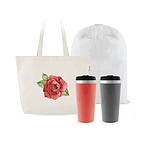 스탠다드에코백 대 그랑데스테인리스텀블러450ml 부직포파우치 SET