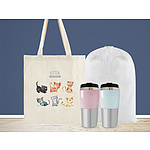 라이트에코백 캔디컬러스테인리스텀블러450ml 부직포파우치 SET