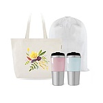 스탠다드에코백 대 캔디컬러스테인리스텀블러450ml 1P 부직포파우치 SET