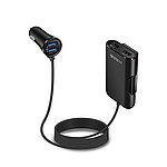 NEXONE 차량용 연장형 4포트 USB 고속충전기 NX-380 블랙