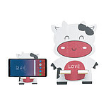 젖소 휴대폰 거치대