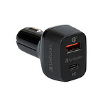 버바팀 QC3.0 PD 42w 2포트 차량용충전기 블랙