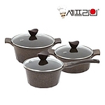 리빙앤쿡 화강암 냄비 3종 세트