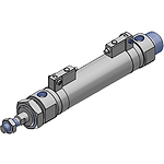 기본형 편로드 실린더 (TCDM, 복동, 무급유)