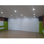 홀겹 무지 자바라 (백색) 가로 200~350