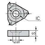 외경 나사 인서트 (60˚ TME T130A)