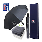 PGA 2단자동 블랙메탈 260g코마사타올 세트