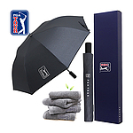 PGA 2단자동 블랙메탈 190g호텔타올 세트