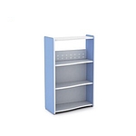 어린이도서관 단독형 단식 3단 물결직선서가 (KHK3016L/R)